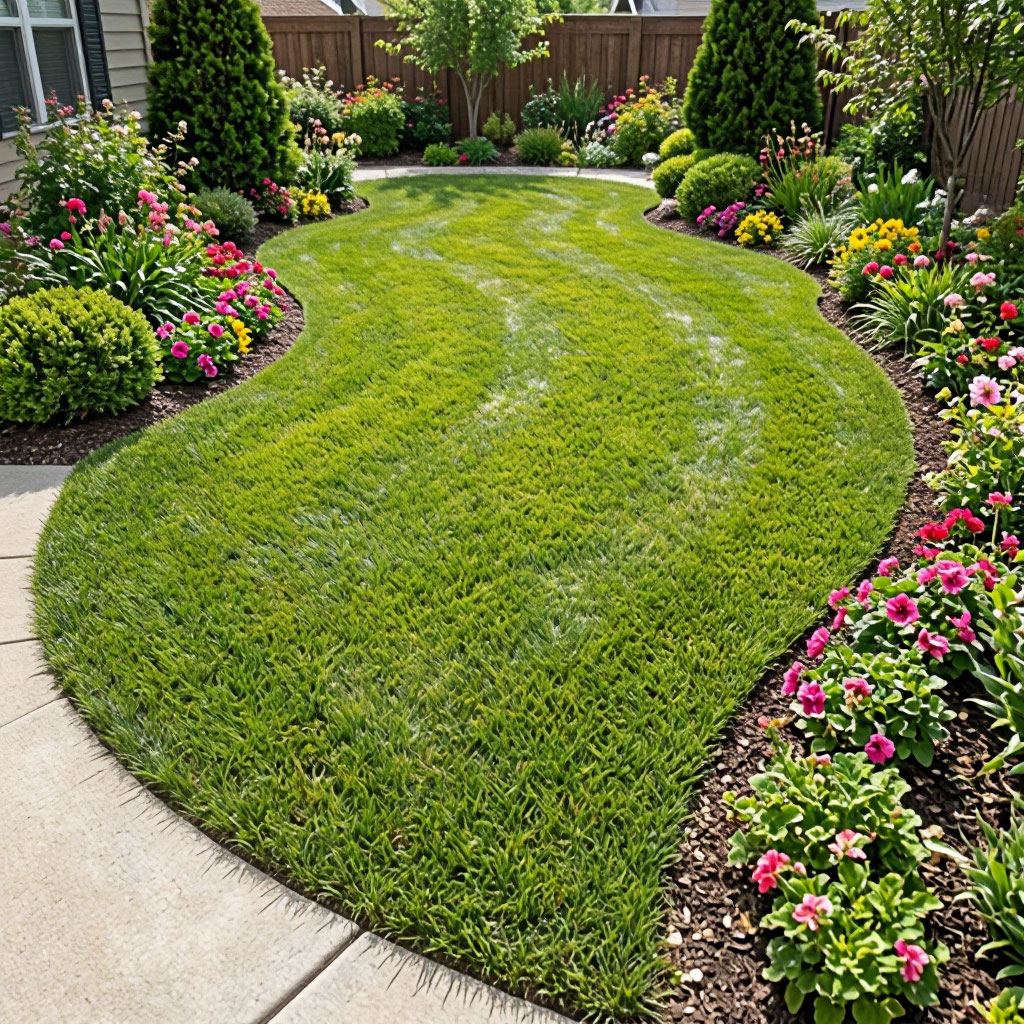 Front yard after a season of maintenance
